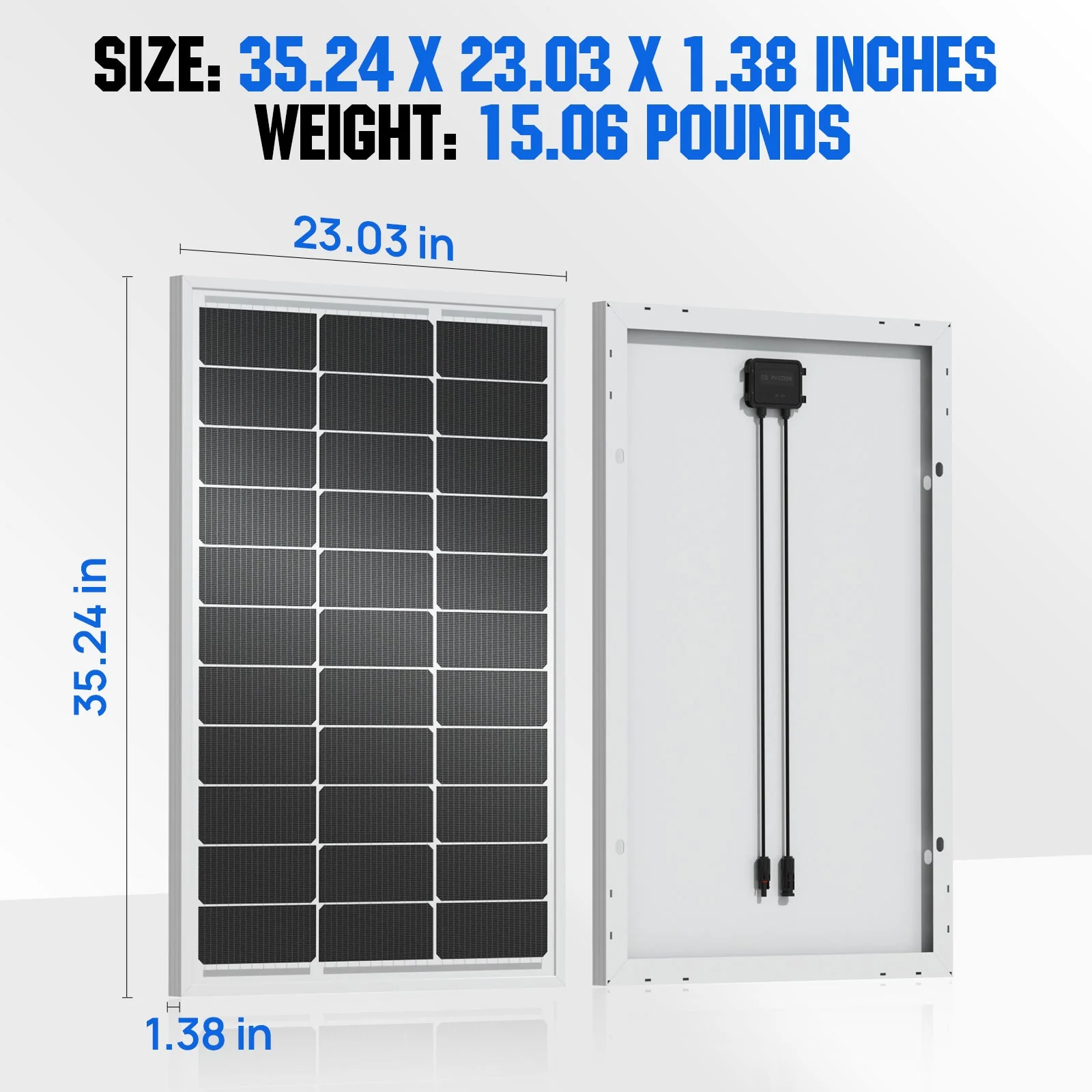 100W 12V Monocrystalline Solar Panel - Image 4