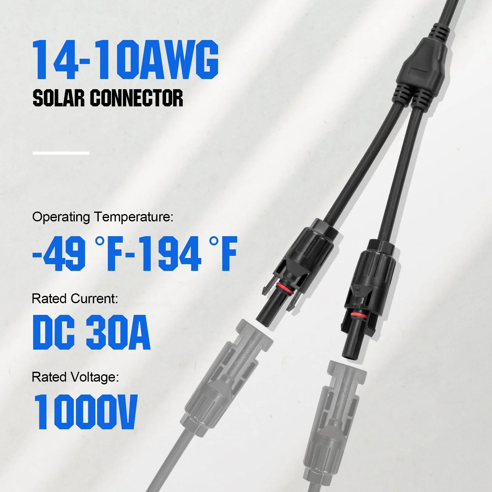 12AWG 1 Pair Solar MC4 Y Parallel Branch Connectors MFF&FMM Pair - Image 5