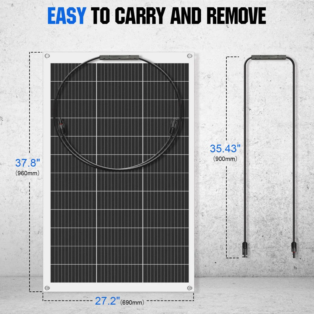 130W 12V Flexible Mono Solar Panel - Image 5