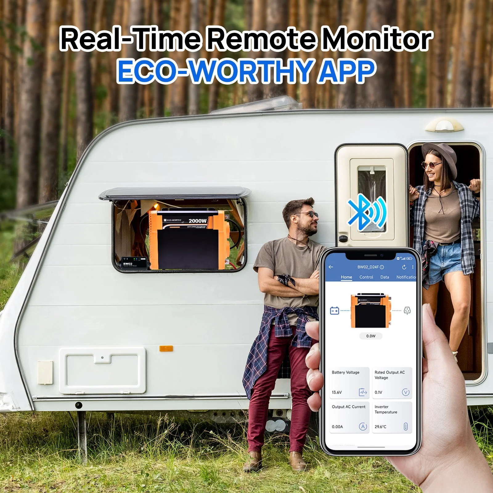 ECO-WORTHY 2000W Pure Sine Wave Inverter 12V to 120V AC with USB & Remote - Image 5