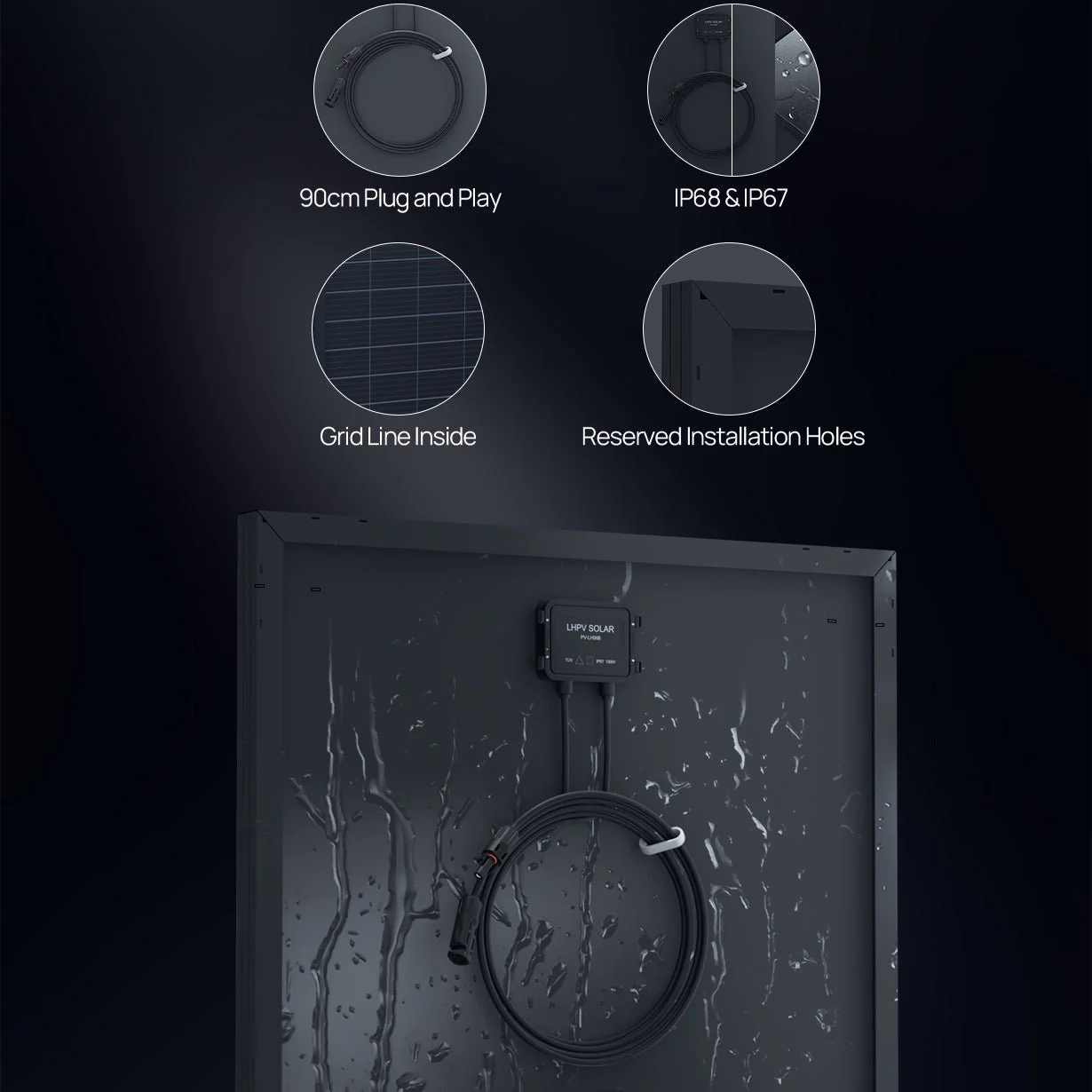 ECO-WORTHY 200W High-Efficiency Solar Panel IP68 Rated - Image 8