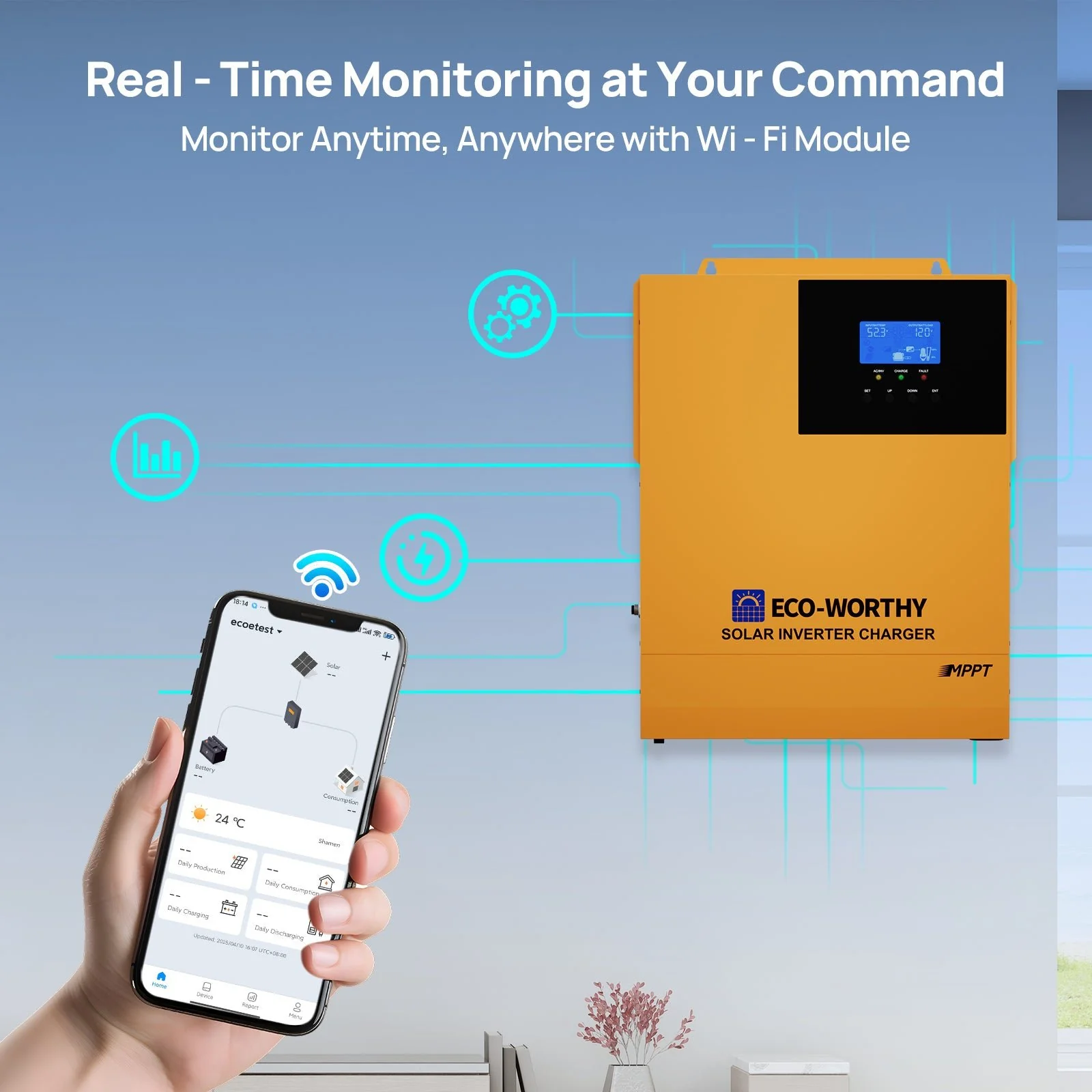 ECO-WORTHY 3500W 48V All-in-One Off-Grid Inverter Charger - Image 6