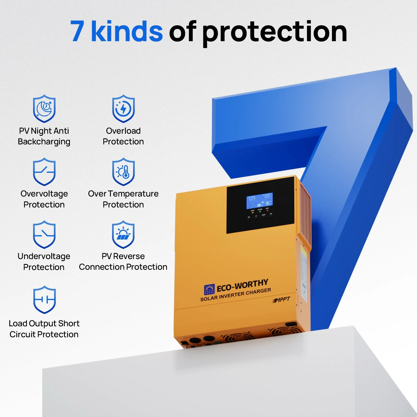 ECO-WORTHY 3500W 48V All-in-One Off-Grid Inverter Charger - Image 7