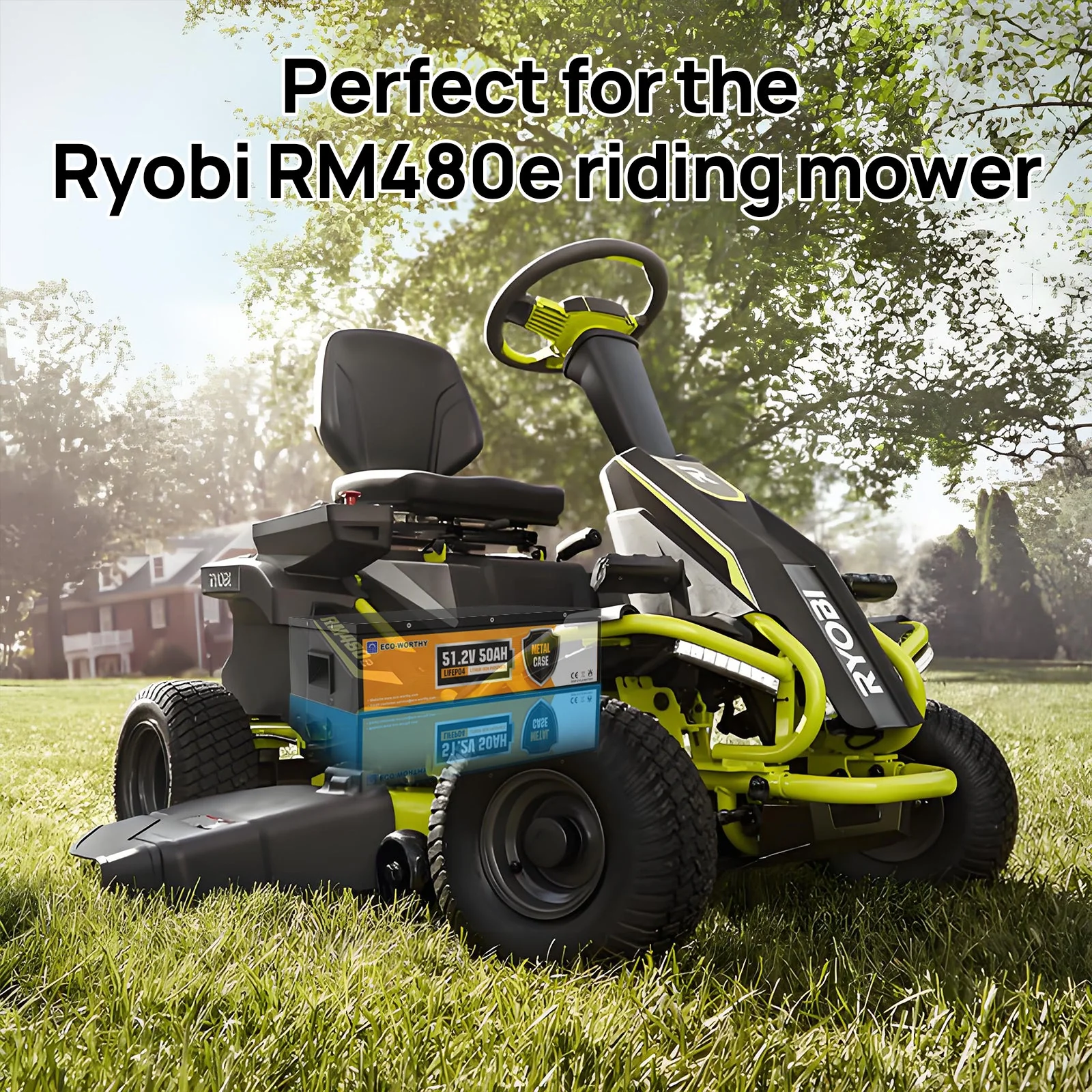 48V 50Ah Stackable Metal Case LiFePO4 Battery For Lawn Mower, Golf Cart, Solar Off-Grid - Image 12