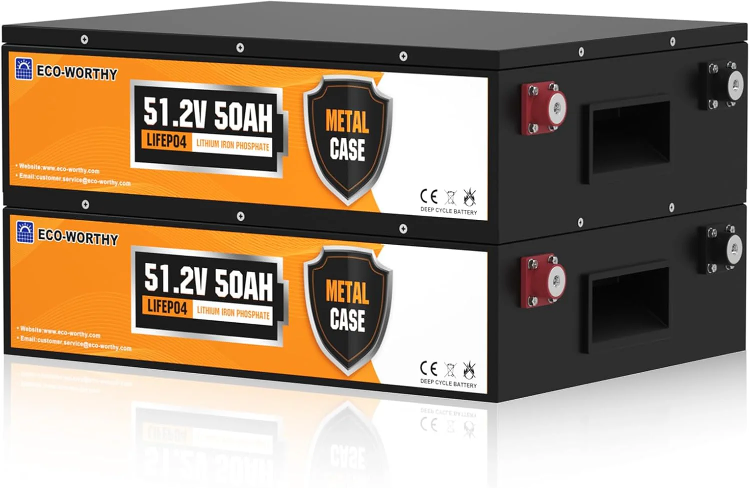 48V 50Ah Stackable Metal Case LiFePO4 Battery For Lawn Mower, Golf Cart, Solar Off-Grid - Image 15