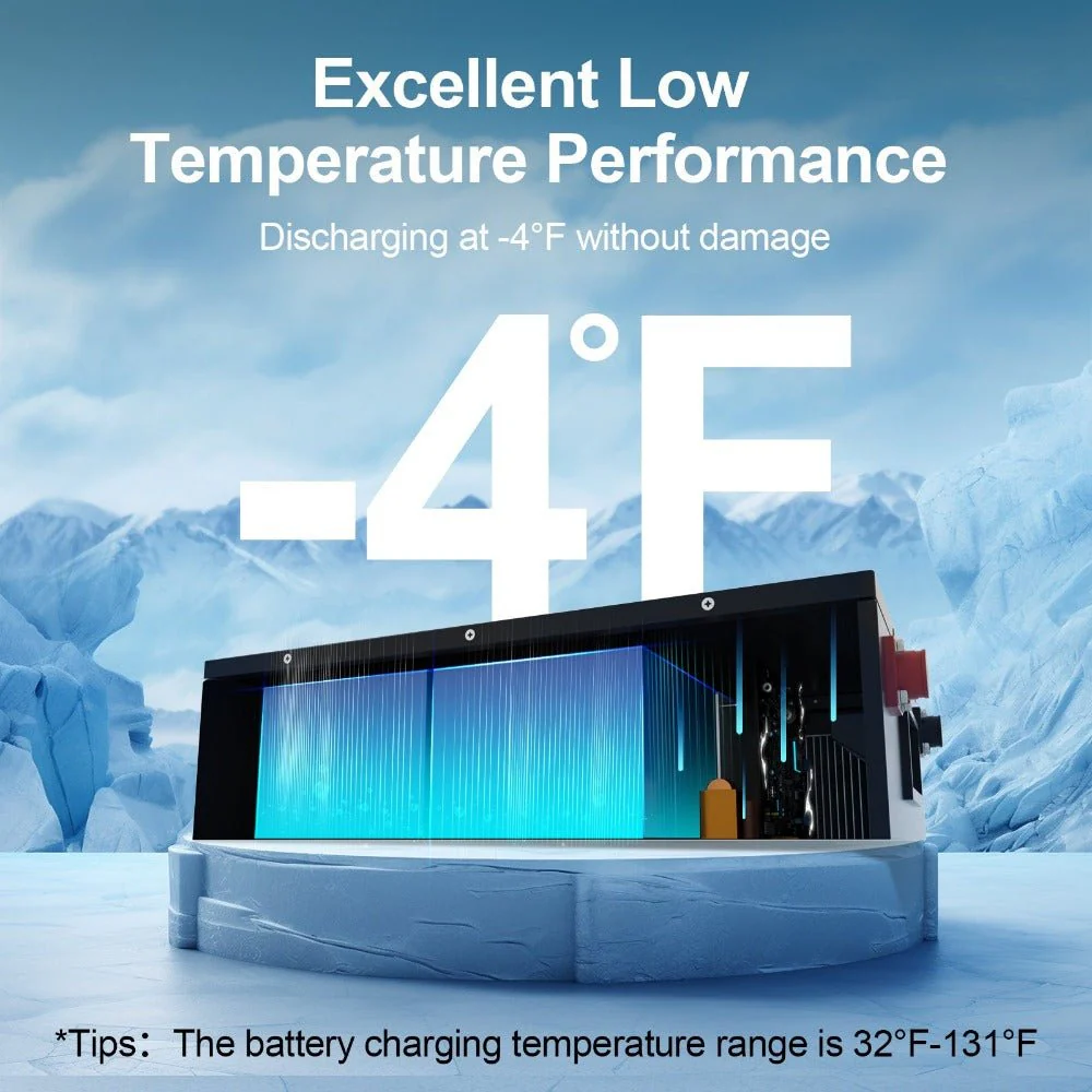 48V 50Ah Stackable Metal Case LiFePO4 Battery For Lawn Mower, Golf Cart, Solar Off-Grid - Image 5