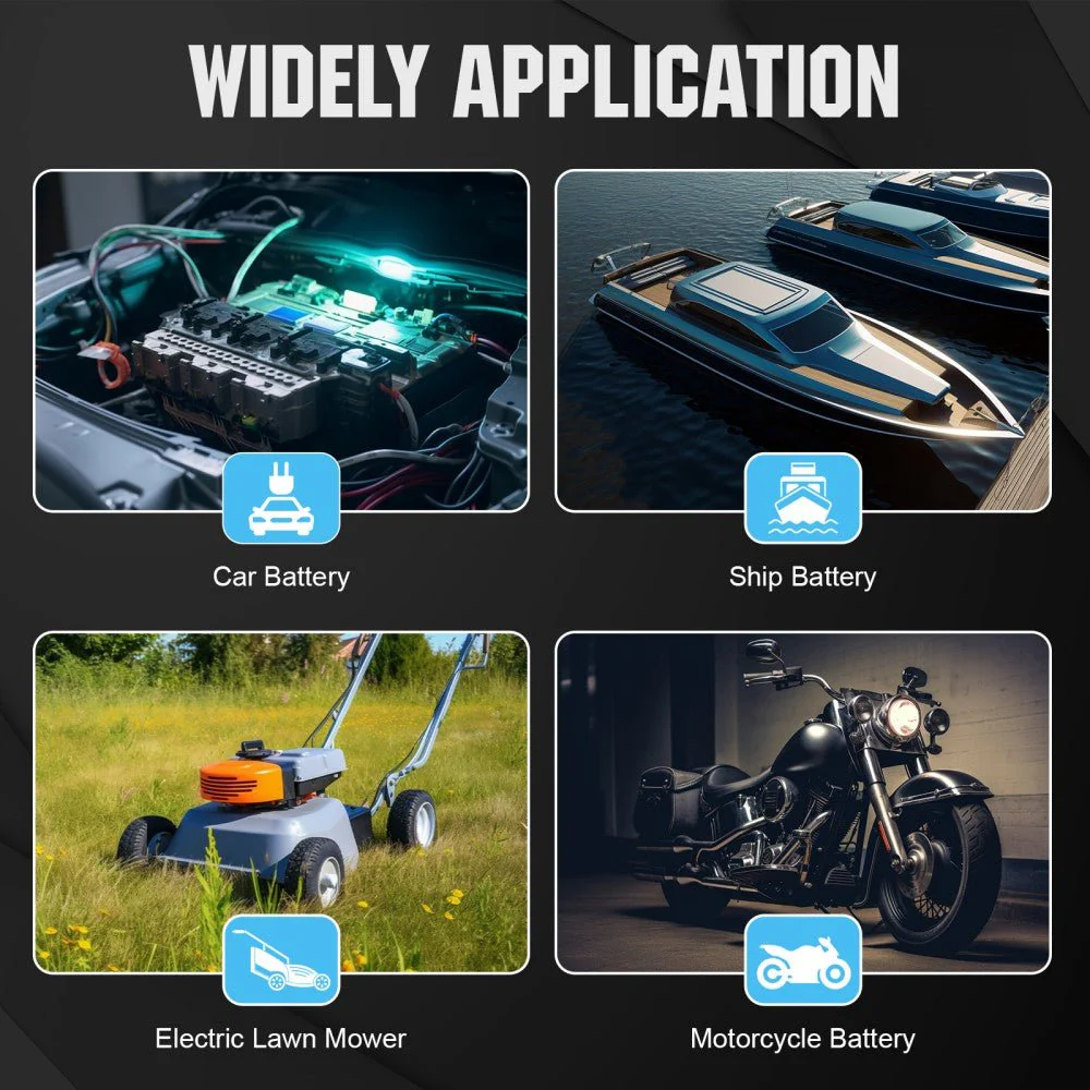 5A & 10A 12V Smart Battery Charger with LCD Display for Lithium (LiFePO4) Batteries - Image 8