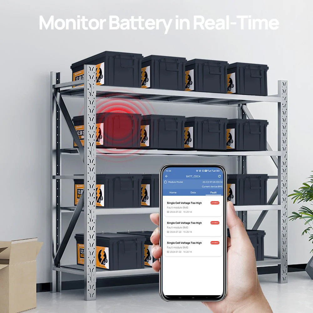 LiFePO4 12V 280Ah Lithium Iron Phosphate Battery With Bluetooth - Image 11