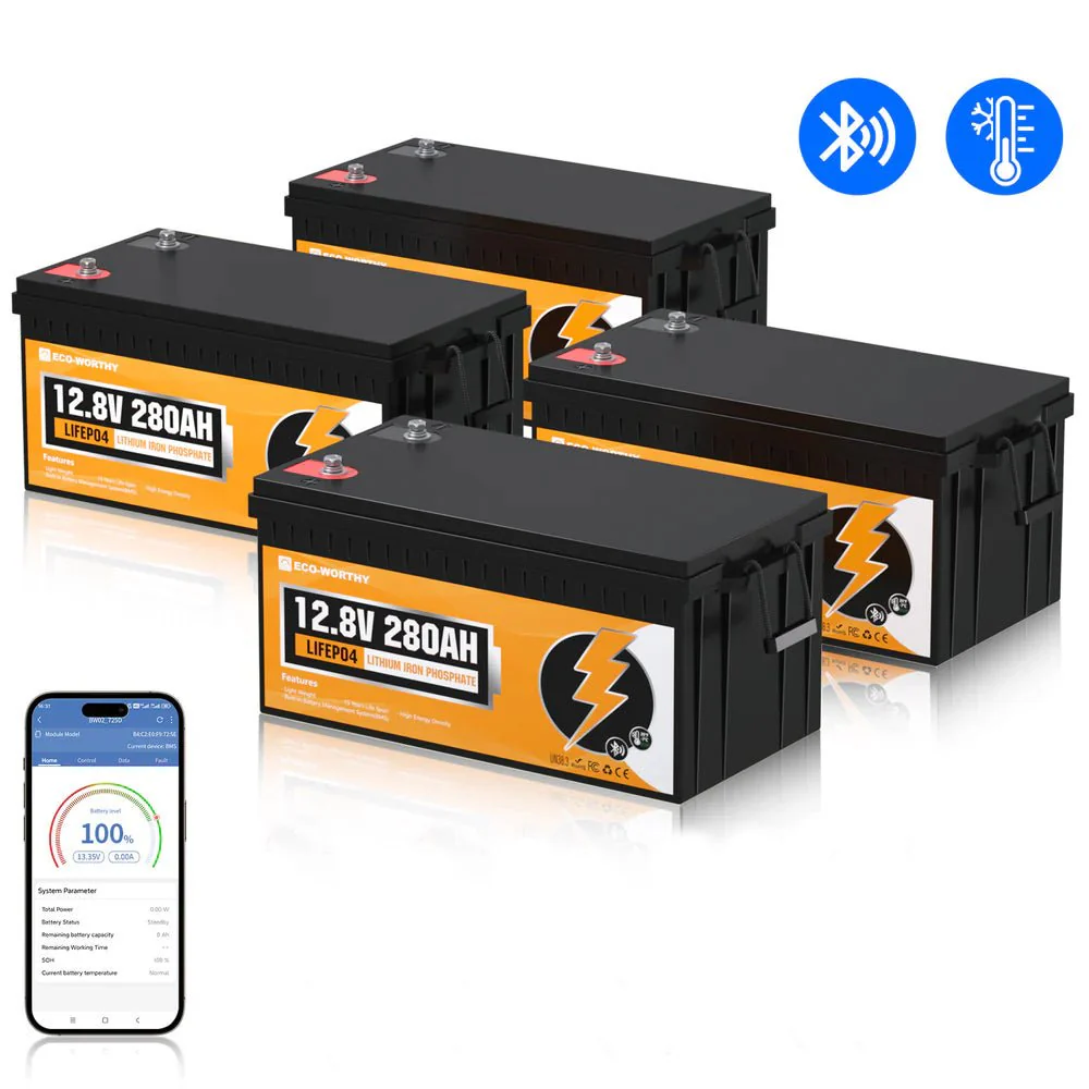 LiFePO4 12V 280Ah Lithium Iron Phosphate Battery With Bluetooth - Image 14