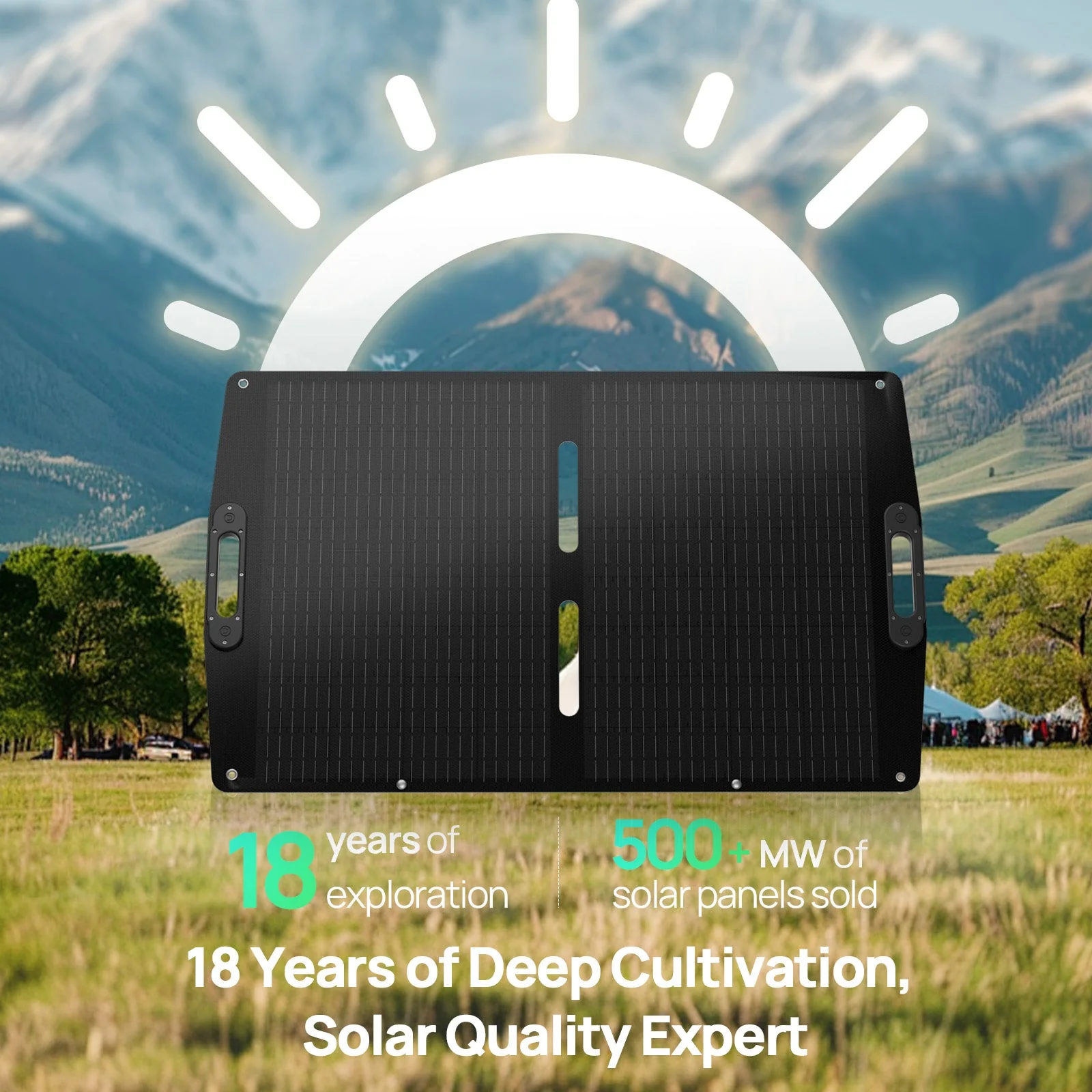 ECO-WORTHY 100W Portable Solar Panel for Outdoor Camping RV - Image 7