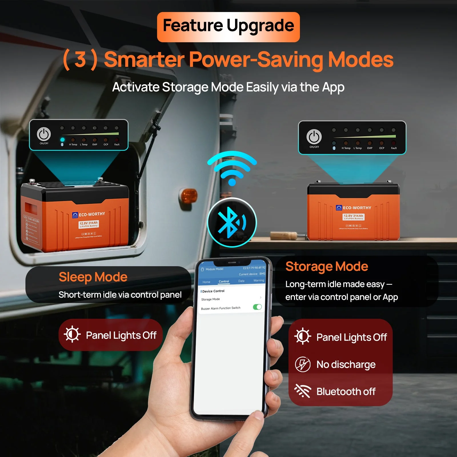 ECO-WORTHY 12V 314Ah LiFePO4 Lithium Battery Bluetooth Version 2 - Image 10