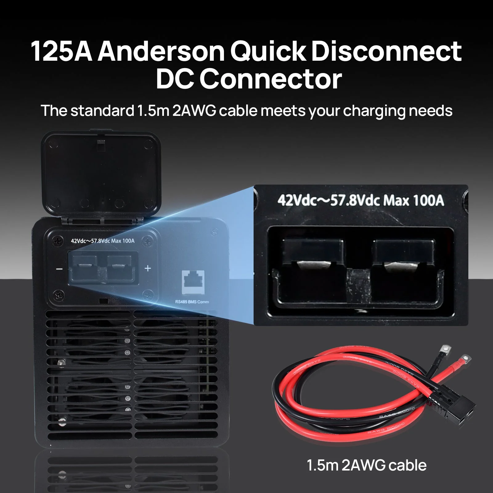 EC100 48V 100A Battery Charger | 5.78KW Max Output | Soft Start |120V 240V AC Input - Image 6