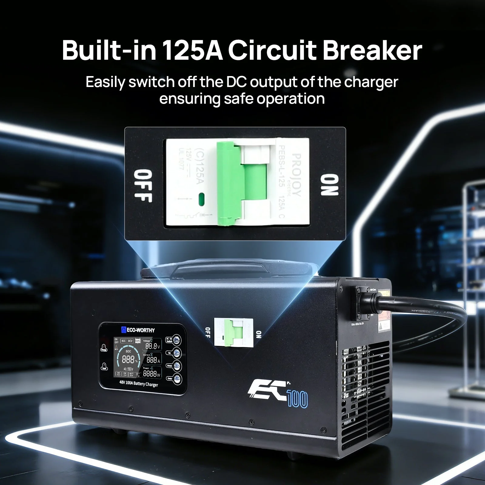 EC100 48V 100A Battery Charger | 5.78KW Max Output | Soft Start |120V 240V AC Input - Image 9