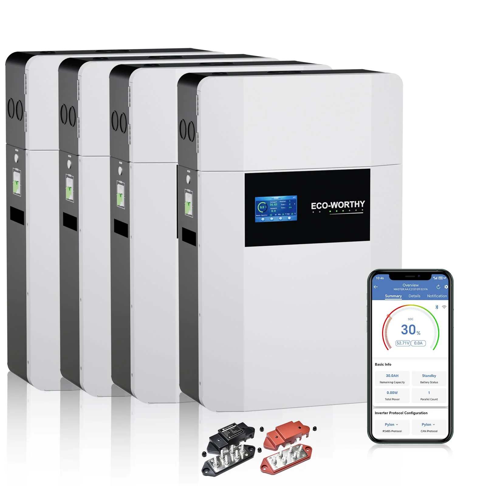 ECO-WORTHY 48V 100AH Wall-Mount Indoor Battery With Conduit Box | Bluetooth & WiFi | Low-Temp Ready | 10 Years Warranty - Image 11