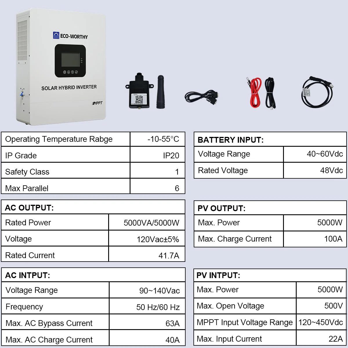 Off Grid Home Power Bundle | 5kW Inverter with 48V 100AH Server Rack Battery - Image 4