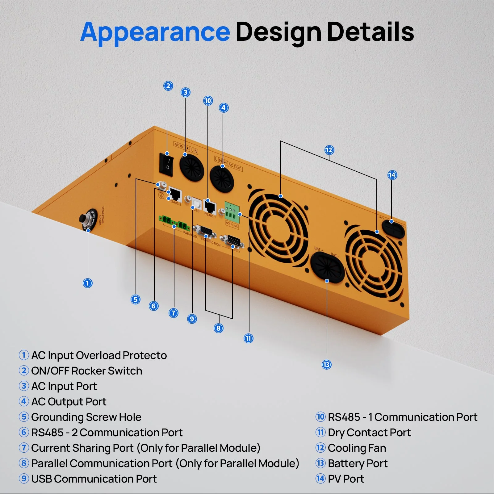 ECO-WORTHY 5.12KWh Home Backup Power With 48V 100Ah LiFePO4 And 3500W 48V Off-Grid Inverter - Image 3