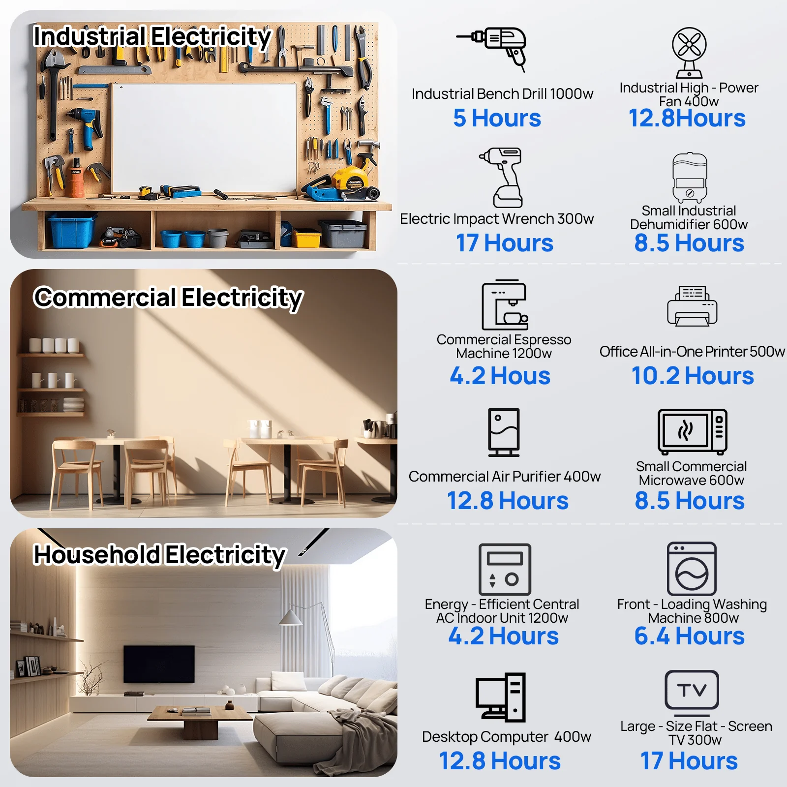 ECO-WORTHY 5.12KWh Home Backup Power With 48V 100Ah LiFePO4 And 3500W 48V Off-Grid Inverter - Image 8