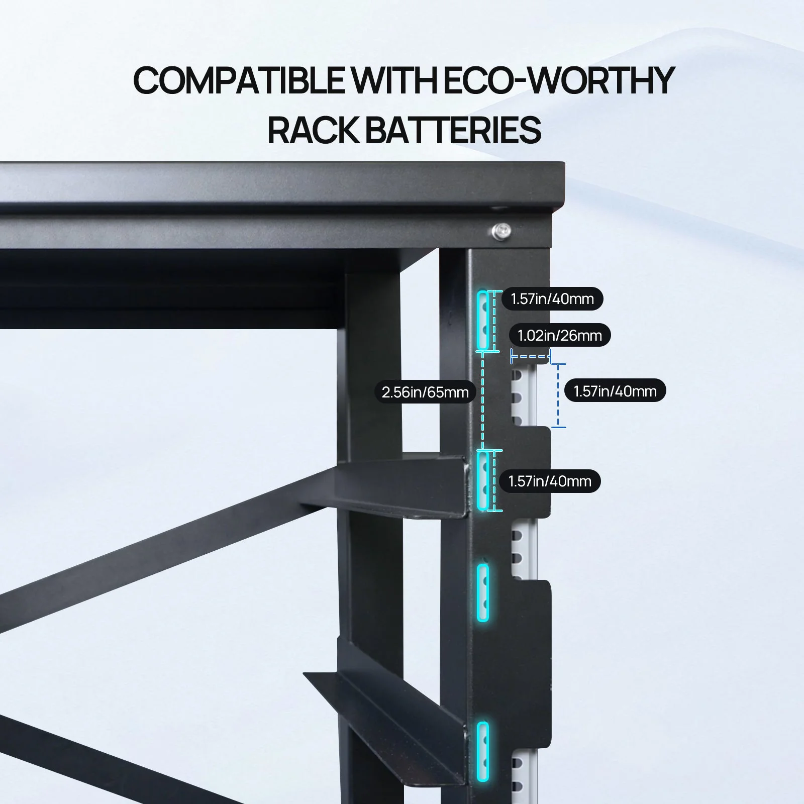 ECO-WORTHY RACK6 V2 I 6-Layer Rack With 600A Busbar| For Server Rack Battery All Versions - Image 3