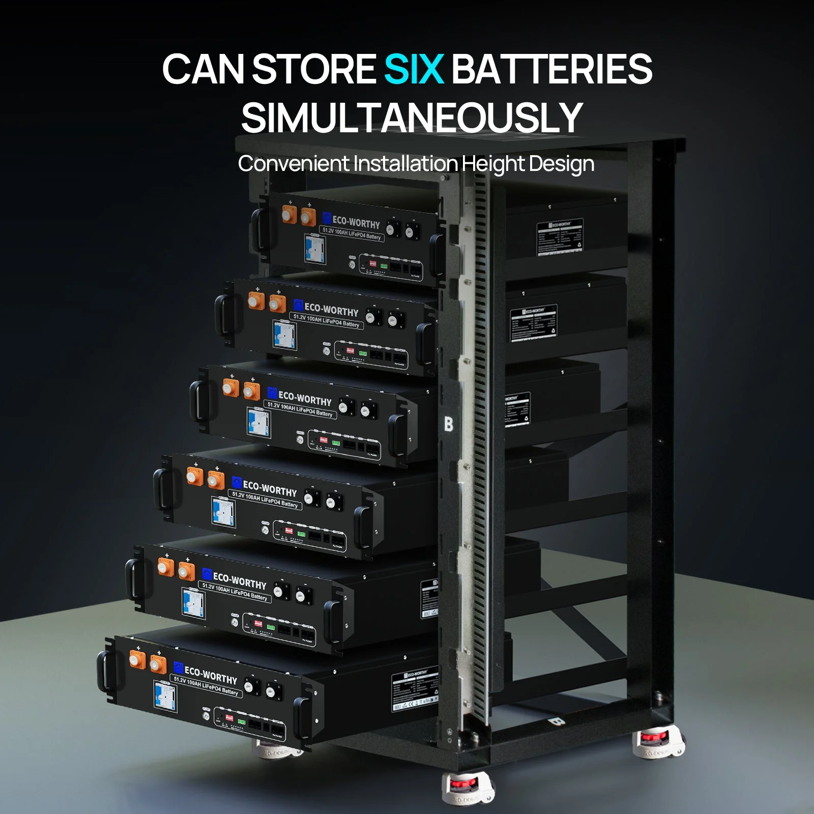 ECO-WORTHY RACK6 V2 I 6-Layer Rack With 600A Busbar| For Server Rack Battery All Versions - Image 4