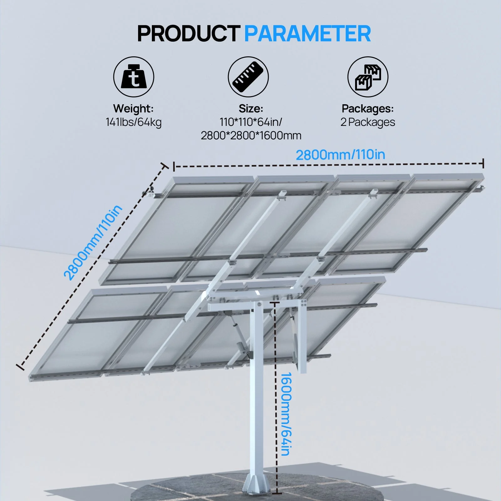 ECO-WORTHY Dual Axis Solar Panel Tracking System Expanded - Image 8