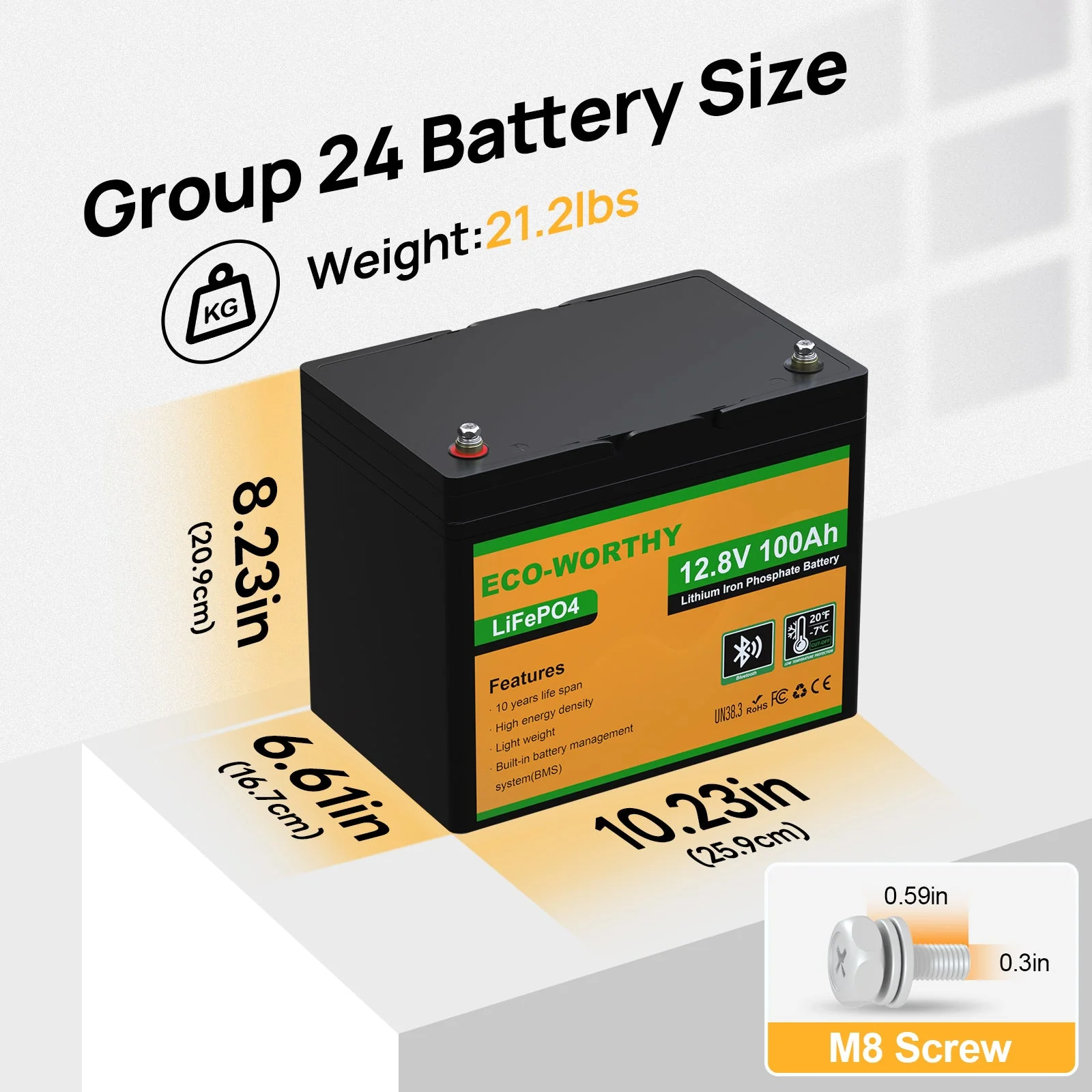 LiFePO4 12V 100Ah Lithium Iron Phosphate Battery With Bluetooth And Low-temperature Protection - Image 8
